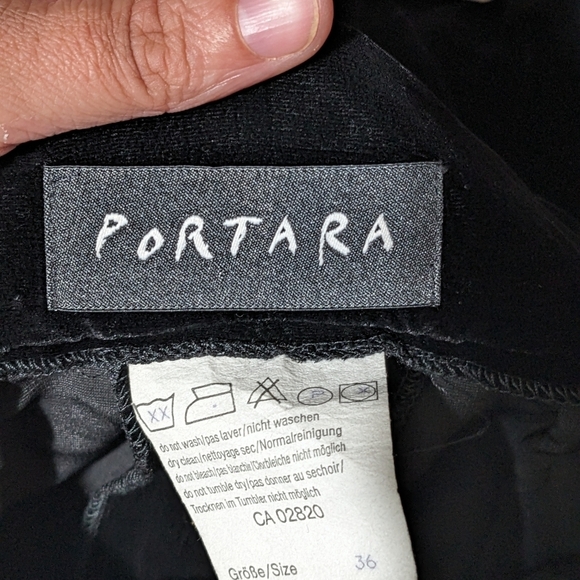 Portara NWT Silk Blend Velvet Wide Leg Pants Sz 6 - Picture 5 of 6